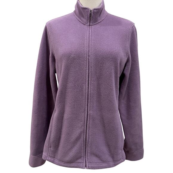 L.L. Bean Womens Lavender Purple Fleece Jacket Small Outdoors Casual Athleisure - Picture 1 of 8